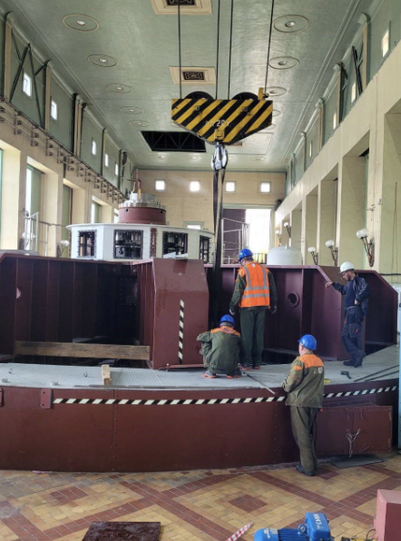 Scheduled overhaul of hydroelectric unit is underway at Ust-Kamenogorsk HPP 