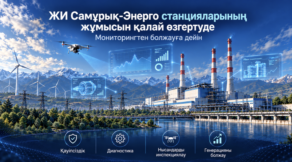 Мониторингтен болжауға дейін: ЖИ «Самұрық-Энерго» АҚ станцияларының жұмысын қалай өзгертуде